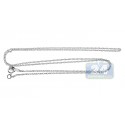 14K White Gold Womens Oval Links Chain 18 Inches
