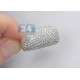 14K Yellow Gold 6.80 ct Diamond Womens Dome Ring