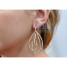 Womens Diamond Open Multi Drop Earrings 18K Yellow Gold 5.78 ct