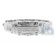 14K White Gold 7.00 ct Diamond Mens Bangle Bracelet 10 inch
