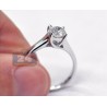14K White Gold 1 ct Round Diamond Solitaire Womens Engagement Ring
