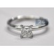 14K White Gold 1.01 ct Princess Diamond Solitaire Engagement Ring
