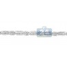 Womens Channel Set Diamond Bracelet 14K White Gold 2.60 ct 7.5"