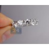 Womens Diamond Anniversary Five Stone Ring 14K White Gold 3.80 ct
