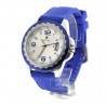 Aqua Master Blue Rubber Diamond Womens Steel Watch