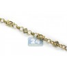 Mens Diamond Custom Bead Link Chain 14K Yellow Gold 2.18ct 30"