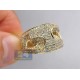 14K Yellow Gold 2.19 ct Diamond Womens Open Hearts Ring