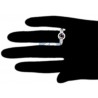 14K White Gold 2.04 ct Black Diamond Halo Womens Engagement Ring