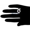 14K White Gold 5.21 ct Black Diamond Womens Engagement Ring
