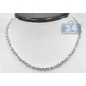 Womens Diamond Square Link Tennis Necklace 14K White Gold 8.57ct