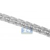 Mens Diamond Link Bracelet 14K White Gold 10.04 ct 19mm 8.5"