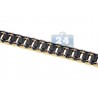 Mens Diamond Ceramic Link Bracelet 14K Yellow Gold 1.75 ct 9"