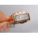 14K Rose Gold 0.80 ct Princess Cut Diamond Mens Ring