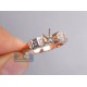 14K Rose Gold 0.40 ct Diamond Semi Mount Engagement Ring