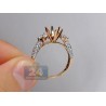 14K Rose Gold 0.89 ct Diamond Semi Mount Engagement Ring