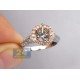 14K Two Tone Gold 1.08 ct Diamond Semi Mount Engagement Ring