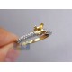 14K Yellow Gold 0.77 ct Diamond Semi Mount Engagement Ring
