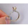14K Yellow Gold 0.77 ct Diamond Semi Mount Engagement Ring