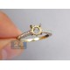 14K Yellow Gold 0.55 ct Diamond Semi Mount Engagement Ring