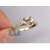 14K Yellow Gold 0.50 ct Diamond Vintage Semi Mount Engagement Ring