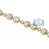 Womens Diamond Round Link Bracelet 14K Yellow Gold 6.00 ct 7"
