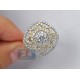 14K 2 Tone Gold 2.80 ct Diamond Vintage Openwork Cocktail Ring