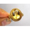 14K Yellow Gold 9.35 ct Yellow Citrine Gemstone Womens Cocktail Ring