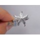 14K White Gold 0.77 ct Diamond Womens Sea Star Ring