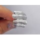  14K White Gold 1.32 ct Diamond Womens Large Wave Ring