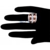 14K Rose Gold 1.89 ct Diamond Womens Multirow Ring