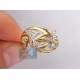 Matte 14K Yellow Gold 0.40 ct Diamond Abstract Openwork Ring