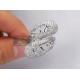 14K White Gold 2.80 ct Diamond Womens Openwork Heart Ring
