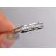 14K White Gold 0.69 ct One Row Diamond Womens Eternity Ring