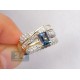 14K Yellow Gold 2.74 ct London Blue Topaz Diamond Ring
