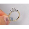 14K Two Tone Gold 0.58 ct Round Diamond Engagement Ring Setting