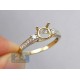 14K Yellow Gold 0.52 ct Diamond Semi Mount Engagement Ring