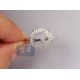 14K White Gold 0.63 ct Diamond Twisted Circle Womens Ring