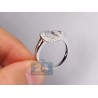 14K White Gold 0.63 ct Diamond Twisted Circle Womens Ring
