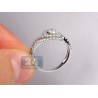 14K White Gold 0.81 ct Diamond Cluster Infinity Womens Engagement Ring