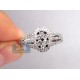 14K White Gold 1.35 ct Diamond Womens Oval Vintage Ring