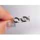 14K White Gold 0.77 ct Black Diamond Womens Braided Ring