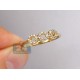 14K Yellow Gold 0.25 ct Diamond Triple Open Circle Womens Ring