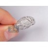 14K White Gold 0.84 ct Diamond Vintage Openwork Dome Ring