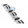 Mens Black Diamond Pave Link Bracelet 14K White Gold 5.80 ct 8.5"