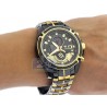 Aqua Master Carbon Chronograph Mens Black Gold Tone Watch