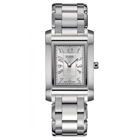 F775260 Fendi Loop Rectangle Silver Dial Womens Bracelet Watch