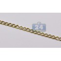 Solid 10K Yellow Gold Mens Concave Curb Chain 4mm 26 Inches