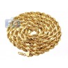 Italian 10K Yellow Gold Hollow Rope Mens Chain Necklace 8mm