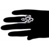 Matte 14K White Gold 0.55 ct Diamond Openwork Multi Heart Womens Ring