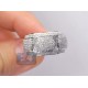 14K White Gold 1.40 ct Diamond Edged Design Womens Ring